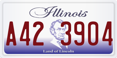 IL license plate A423904