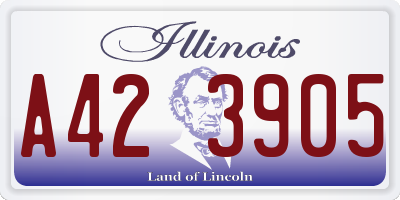 IL license plate A423905