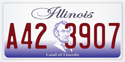 IL license plate A423907