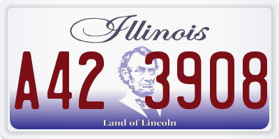 IL license plate A423908