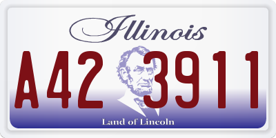 IL license plate A423911