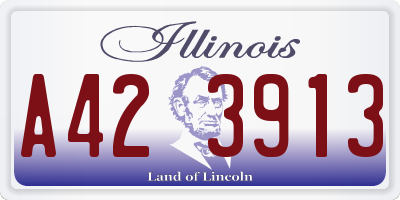 IL license plate A423913