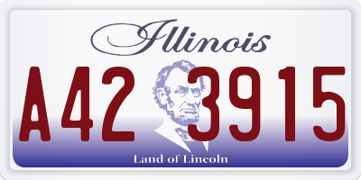 IL license plate A423915
