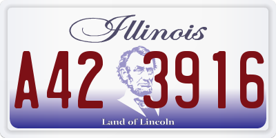 IL license plate A423916