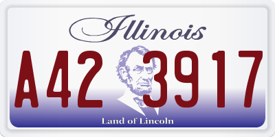IL license plate A423917