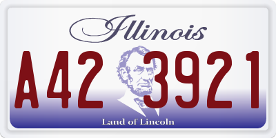 IL license plate A423921