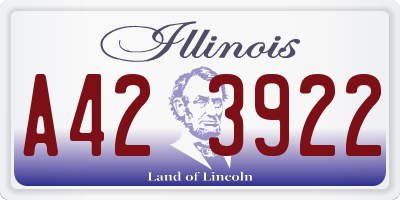 IL license plate A423922