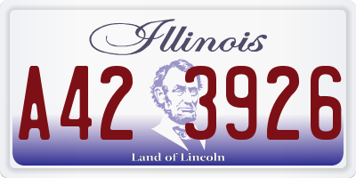 IL license plate A423926