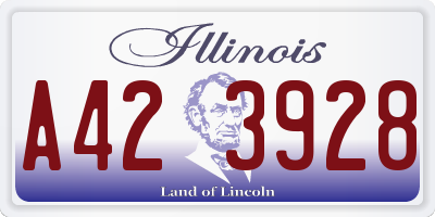 IL license plate A423928