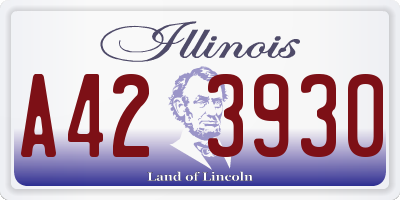 IL license plate A423930