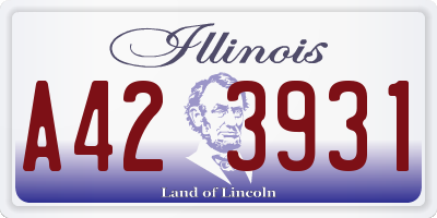 IL license plate A423931