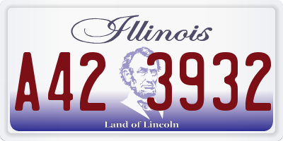 IL license plate A423932