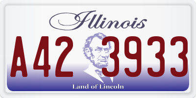 IL license plate A423933