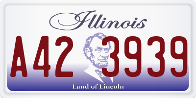 IL license plate A423939