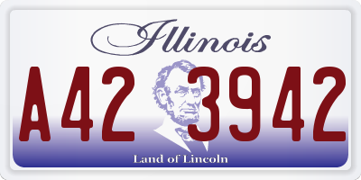 IL license plate A423942