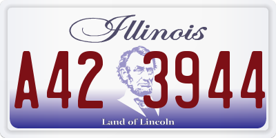 IL license plate A423944