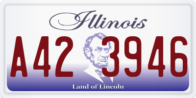 IL license plate A423946