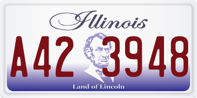 IL license plate A423948