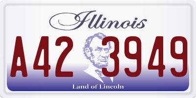 IL license plate A423949