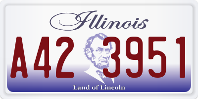 IL license plate A423951