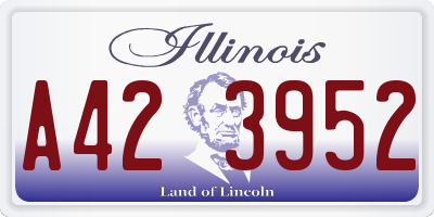 IL license plate A423952