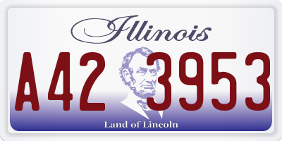 IL license plate A423953