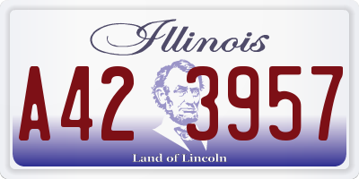 IL license plate A423957