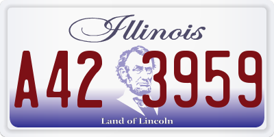 IL license plate A423959