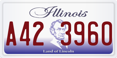 IL license plate A423960