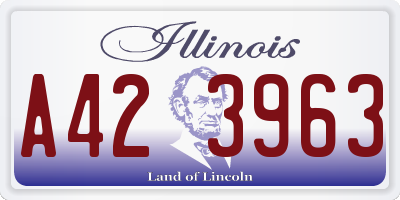 IL license plate A423963