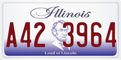 IL license plate A423964