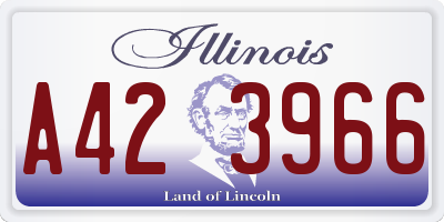 IL license plate A423966