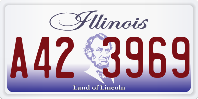 IL license plate A423969