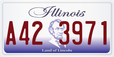 IL license plate A423971