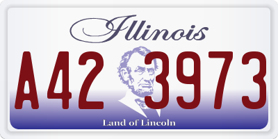 IL license plate A423973