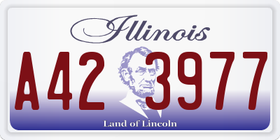 IL license plate A423977