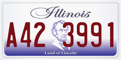 IL license plate A423991