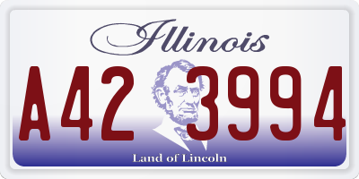 IL license plate A423994