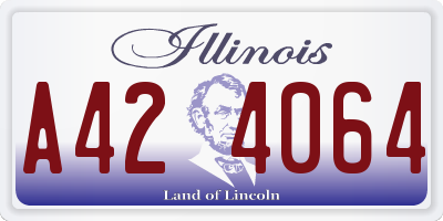 IL license plate A424064
