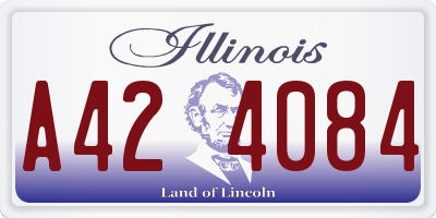 IL license plate A424084