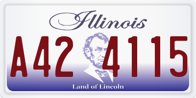 IL license plate A424115