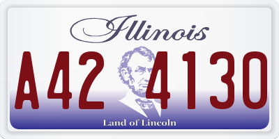 IL license plate A424130