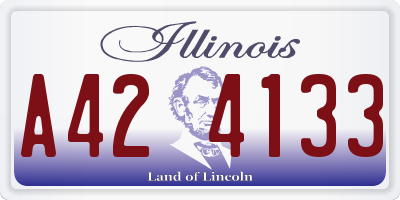 IL license plate A424133