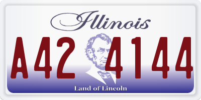 IL license plate A424144