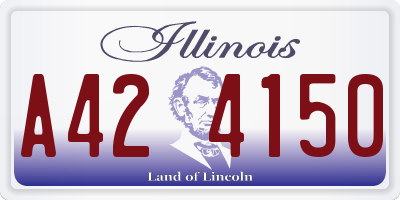 IL license plate A424150