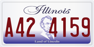 IL license plate A424159