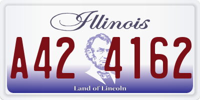 IL license plate A424162