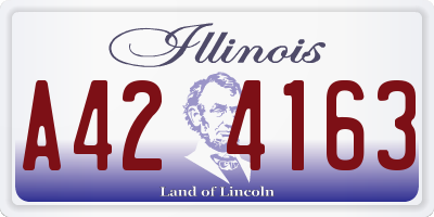 IL license plate A424163