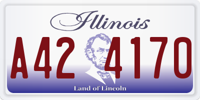 IL license plate A424170