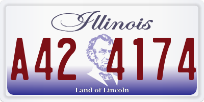 IL license plate A424174